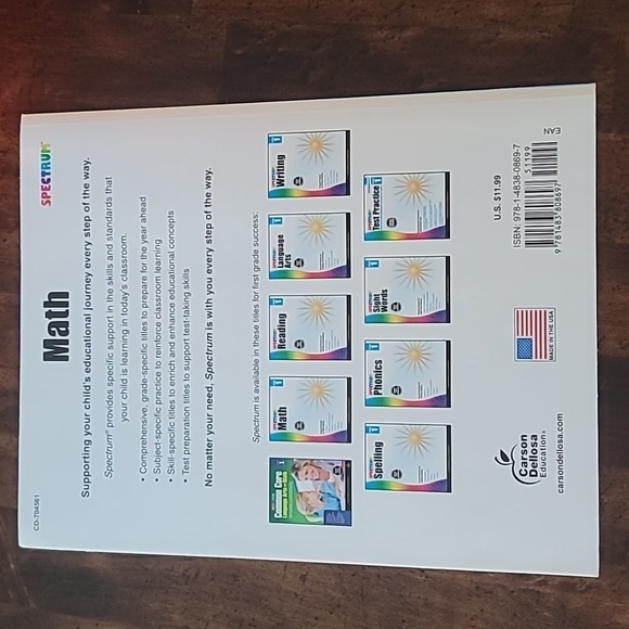 Book Spectrum Math 1 grade - Picture 3 of 16